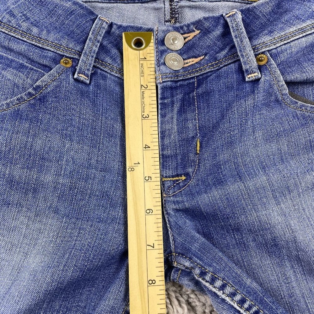 Hudson Collin Flap Skinny Jeans Women's 25 Low Rise Medium Wash Denim 2-Button - Picture 13 of 16
